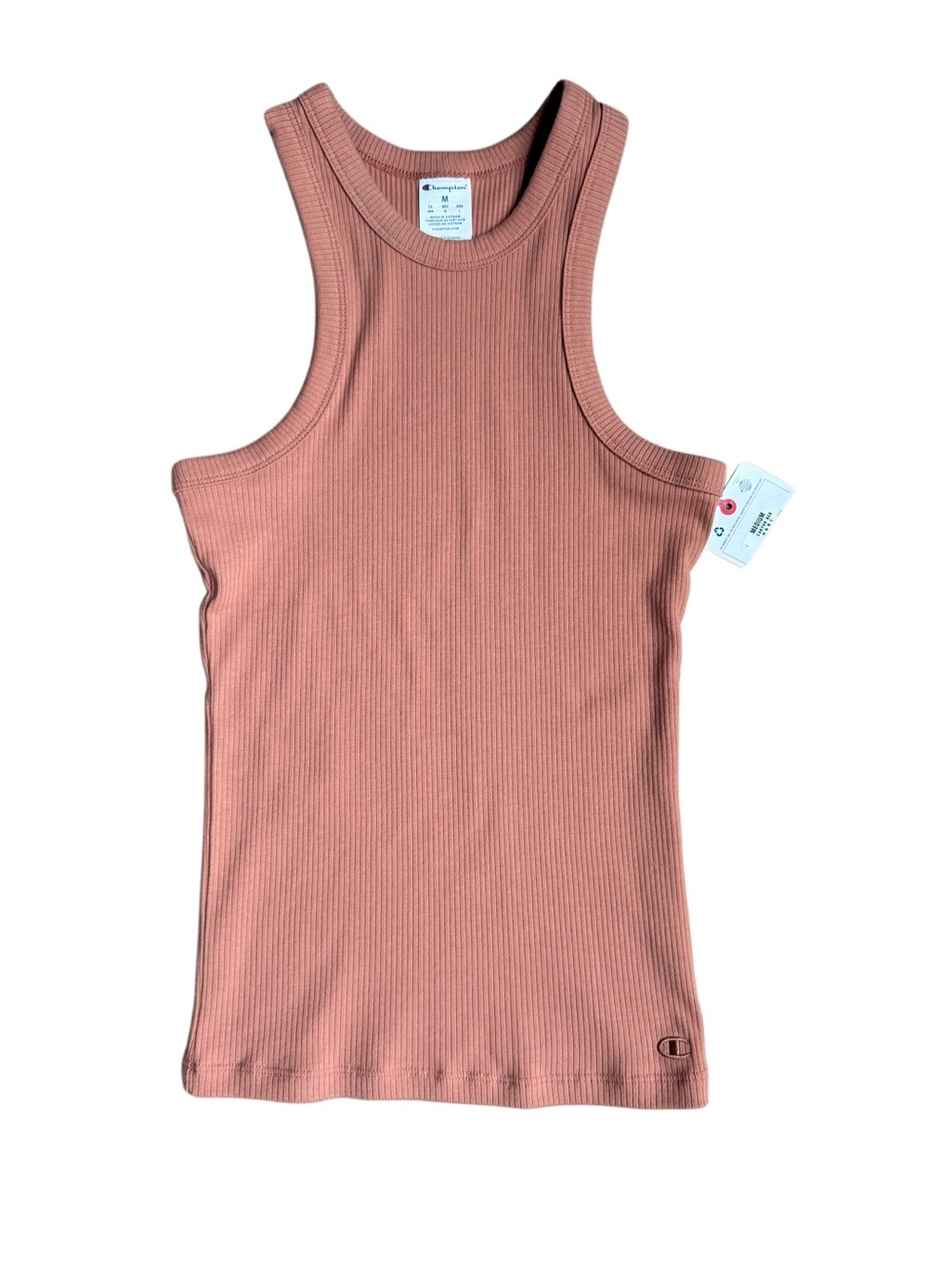 Champion Women's High Neck Ribbed Racerback Tank Top - Size M - Canyon Red NWT